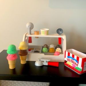 Melissa and Doug ice cream play set, and magnetic ice cream play set